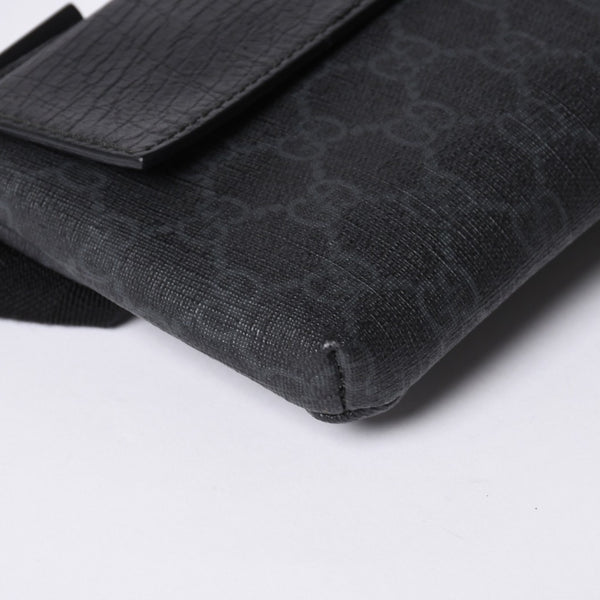 GUCCI グッチ ウエストバッグ ボディバッグ 161833 GGスプリーム PVC Black ブラック レザー 美品 中古 4a000505