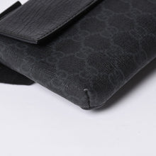 画像をギャラリービューアに読み込む, GUCCI グッチ ウエストバッグ ボディバッグ 161833 GGスプリーム PVC Black ブラック レザー 美品 中古 4a000505