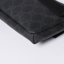 画像をギャラリービューアに読み込む, GUCCI グッチ ウエストバッグ ボディバッグ 161833 GGスプリーム PVC Black ブラック レザー 美品 中古 4a000505