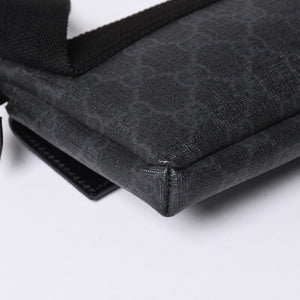 GUCCI グッチ ウエストバッグ ボディバッグ 161833 GGスプリーム PVC Black ブラック レザー 美品 中古 4a000505