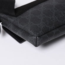 画像をギャラリービューアに読み込む, GUCCI グッチ ウエストバッグ ボディバッグ 161833 GGスプリーム PVC Black ブラック レザー 美品 中古 4a000505