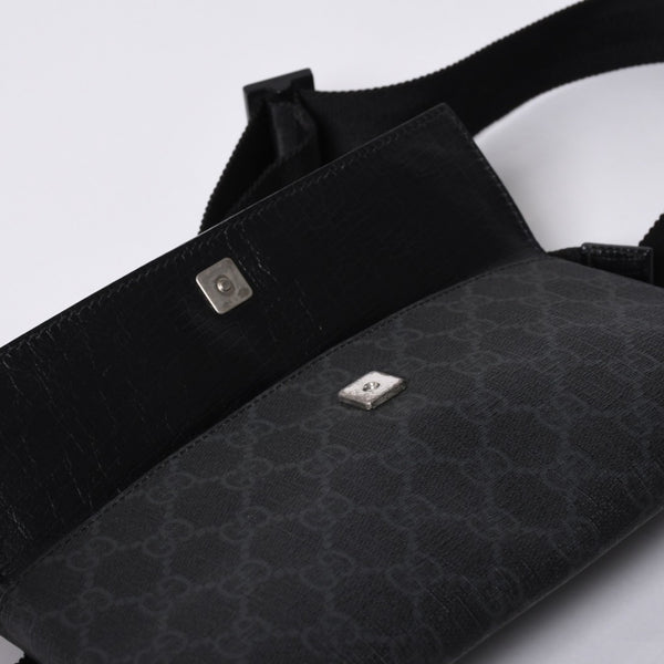 GUCCI グッチ ウエストバッグ ボディバッグ 161833 GGスプリーム PVC Black ブラック レザー 美品 中古 4a000505
