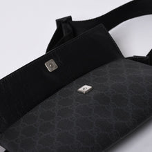 画像をギャラリービューアに読み込む, GUCCI グッチ ウエストバッグ ボディバッグ 161833 GGスプリーム PVC Black ブラック レザー 美品 中古 4a000505