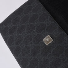 画像をギャラリービューアに読み込む, GUCCI グッチ ウエストバッグ ボディバッグ 161833 GGスプリーム PVC Black ブラック レザー 美品 中古 4a000505
