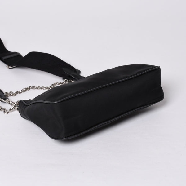 PRADA プラダ Re-Edition リエディション Hand Bag ハンドバッグ ワンショルダーバッグ ブラック ナイロン レザー 美品 中古 4a000734