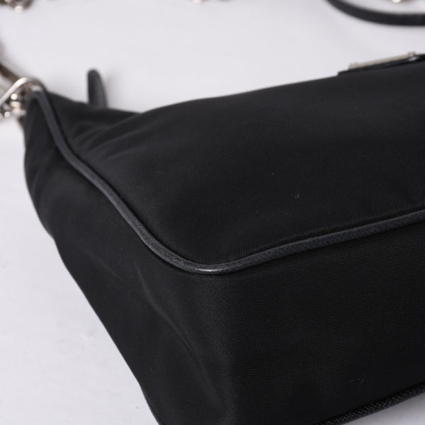 PRADA プラダ Re-Edition リエディション Hand Bag ハンドバッグ ワンショルダーバッグ ブラック ナイロン レザー 美品 中古 4a000734