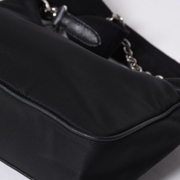 PRADA プラダ Re-Edition リエディション Hand Bag ハンドバッグ ワンショルダーバッグ ブラック ナイロン レザー 美品 中古 4a000734