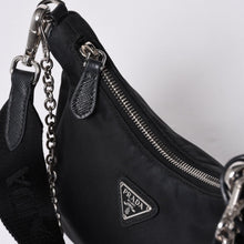 画像をギャラリービューアに読み込む, PRADA プラダ Re-Edition リエディション Hand Bag ハンドバッグ ワンショルダーバッグ ブラック ナイロン レザー 美品 中古 4a000734