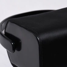 画像をギャラリービューアに読み込む, 新品未使用 PRADA プラダ ハンドバッグ B6782 トライアングルロゴ 三角ロゴ レザー レーヨン シルク ブラック シルバー金具 中古 4a000424