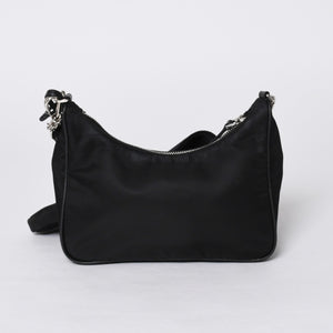 PRADA プラダ Re-Edition リエディション Hand Bag ハンドバッグ ワンショルダーバッグ ブラック ナイロン レザー 美品 中古 4a000734