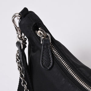 PRADA プラダ Re-Edition リエディション Hand Bag ハンドバッグ ワンショルダーバッグ ブラック ナイロン レザー 美品 中古 4a000734