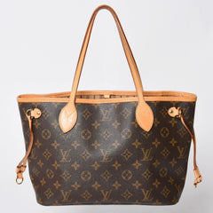 LOUIS VUITTON ルイヴィトン トートバッグ ネヴァーフルPM モノグラム M46979 ブラウン モノグラムキャンバス レザー 中古 4a000824