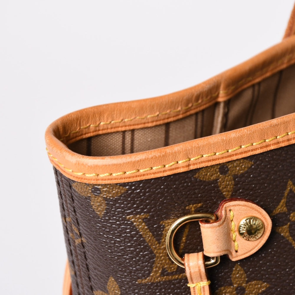 LOUIS VUITTON Tote Bag Neverfull PM Monogram M46979 Brown Monogram Canvas Leather Used 4a000824