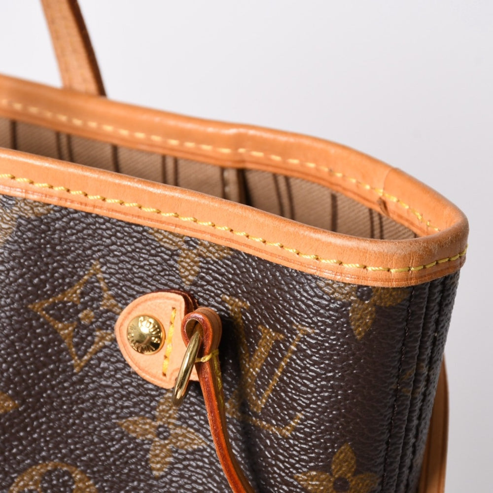 LOUIS VUITTON ルイヴィトン トートバッグ ネヴァーフルPM モノグラム M46979 ブラウン モノグラムキャンバス レザー 中古 4a000824