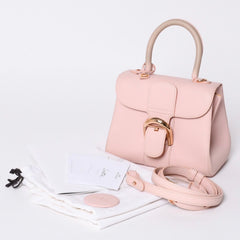 Delvaux Brilliant Brillon Hand Bag Pink Calfskin Good Condition Used 4a000748