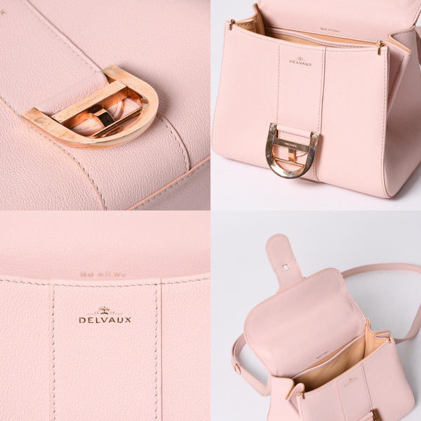 Delvaux Brilliant Brillon Hand Bag Pink Calfskin Good Condition Used 4a000748