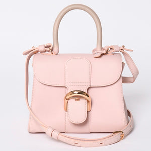 Delvaux Brilliant Brillon Hand Bag Pink Calfskin Good Condition Used 4a000748