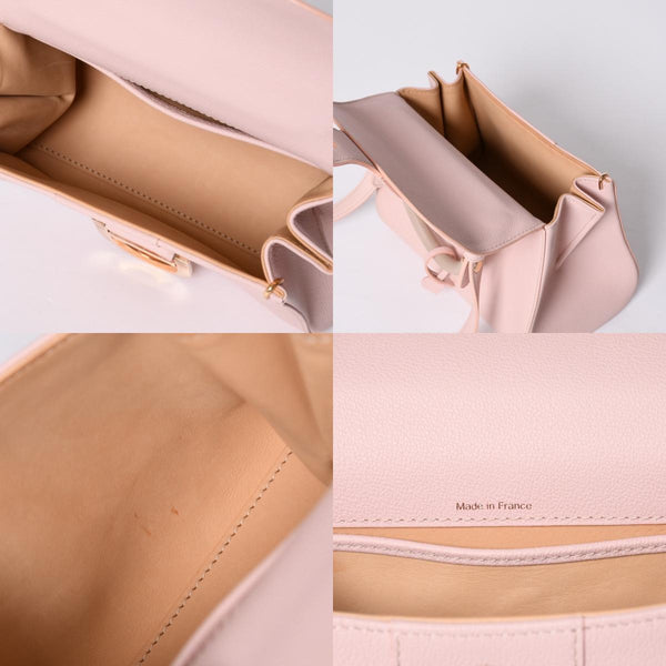 Delvaux Brilliant Brillon Hand Bag Pink Calfskin Good Condition Used 4a000748