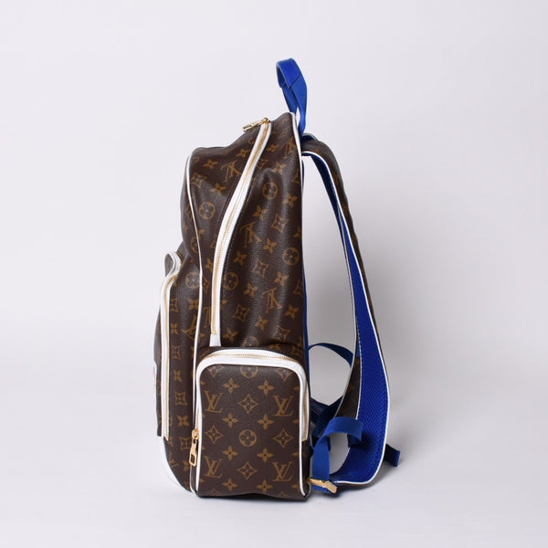 新品同様 LOUISVUITTON ルイヴィトン × NBA エヌビーエー バックパックNV リュック M45581 モノグラム ブラウン ブルー ホワイト 中古 4a001237