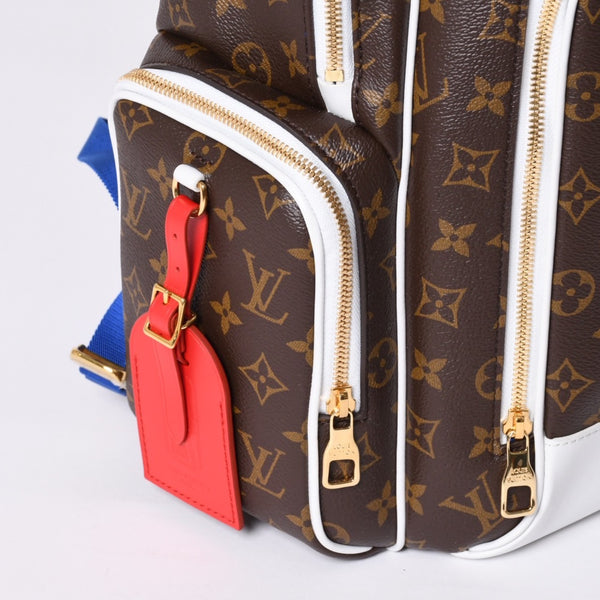 新品同様 LOUISVUITTON ルイヴィトン × NBA エヌビーエー バックパックNV リュック M45581 モノグラム ブラウン ブルー ホワイト 中古 4a001237