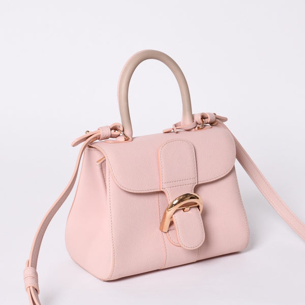 Delvaux Brilliant Brillon Hand Bag Pink Calfskin Good Condition Used 4a000748