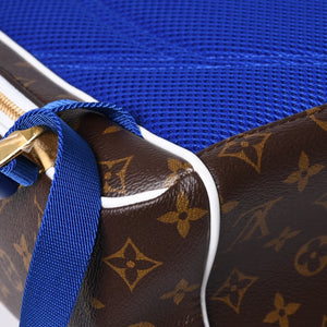 新品同様 LOUISVUITTON ルイヴィトン × NBA エヌビーエー バックパックNV リュック M45581 モノグラム ブラウン ブルー ホワイト 中古 4a001237