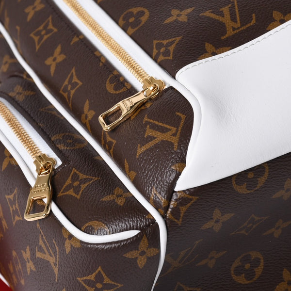 新品同様 LOUISVUITTON ルイヴィトン × NBA エヌビーエー バックパックNV リュック M45581 モノグラム ブラウン ブルー ホワイト 中古 4a001237