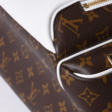 画像をギャラリービューアに読み込む, 新品同様 LOUISVUITTON ルイヴィトン × NBA エヌビーエー バックパックNV リュック M45581 モノグラム ブラウン ブルー ホワイト 中古 4a001237