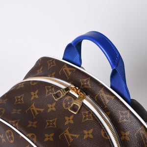 新品同様 LOUISVUITTON ルイヴィトン × NBA エヌビーエー バックパックNV リュック M45581 モノグラム ブラウン ブルー ホワイト 中古 4a001237