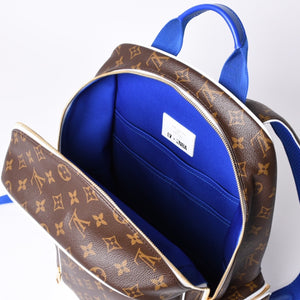 新品同様 LOUISVUITTON ルイヴィトン × NBA エヌビーエー バックパックNV リュック M45581 モノグラム ブラウン ブルー ホワイト 中古 4a001237