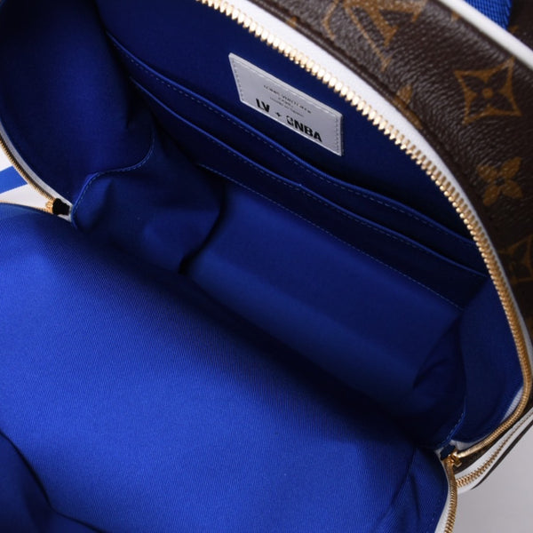 新品同様 LOUISVUITTON ルイヴィトン × NBA エヌビーエー バックパックNV リュック M45581 モノグラム ブラウン ブルー ホワイト 中古 4a001237