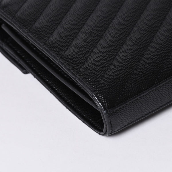 新品未使用 SAINT LAURENT PARIS サンローランパリ カサンドラ エンベロープ チェーンウォレット 377828 グレインドプードルレザー 中古 4a000428