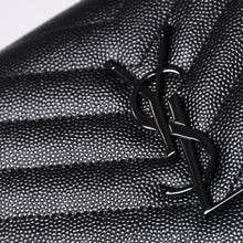 画像をギャラリービューアに読み込む, 新品未使用 SAINT LAURENT PARIS サンローランパリ カサンドラ エンベロープ チェーンウォレット 377828 グレインドプードルレザー 中古 4a000428