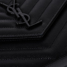 画像をギャラリービューアに読み込む, 新品未使用 SAINT LAURENT PARIS サンローランパリ カサンドラ エンベロープ チェーンウォレット 377828 グレインドプードルレザー 中古 4a000428