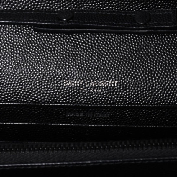 新品未使用 SAINT LAURENT PARIS サンローランパリ カサンドラ エンベロープ チェーンウォレット 377828 グレインドプードルレザー 中古 4a000428