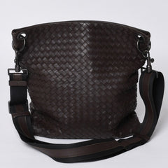 BOTTEGA VENETA ボッテガヴェネタ イントレチャート ショルダーバッグ ブラウン 美品 中古 4a000869