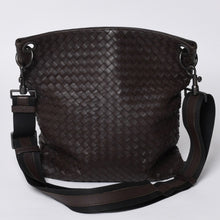 画像をギャラリービューアに読み込む, BOTTEGA VENETA ボッテガヴェネタ イントレチャート ショルダーバッグ ブラウン 美品 中古 4a000869