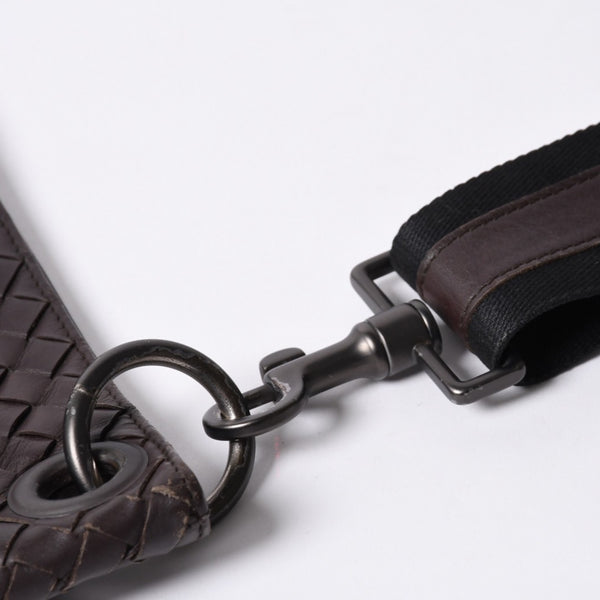 BOTTEGA VENETA ボッテガヴェネタ イントレチャート ショルダーバッグ ブラウン 美品 中古 4a000869