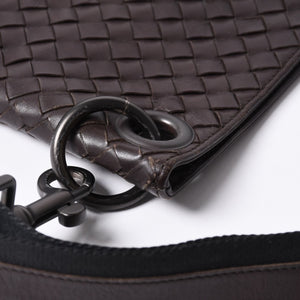 BOTTEGA VENETA ボッテガヴェネタ イントレチャート ショルダーバッグ ブラウン 美品 中古 4a000869