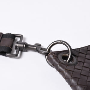 BOTTEGA VENETA ボッテガヴェネタ イントレチャート ショルダーバッグ ブラウン 美品 中古 4a000869