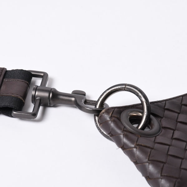 BOTTEGA VENETA ボッテガヴェネタ イントレチャート ショルダーバッグ ブラウン 美品 中古 4a000869