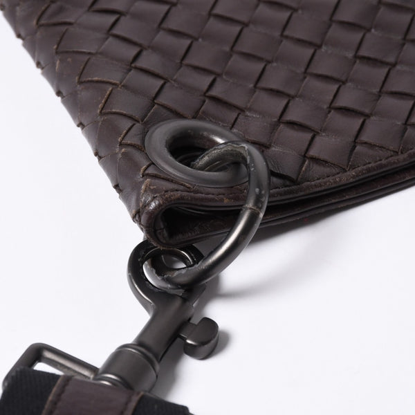 BOTTEGA VENETA ボッテガヴェネタ イントレチャート ショルダーバッグ ブラウン 美品 中古 4a000869
