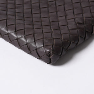 BOTTEGA VENETA ボッテガヴェネタ イントレチャート ショルダーバッグ ブラウン 美品 中古 4a000869