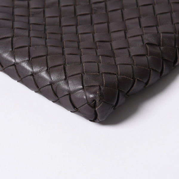 BOTTEGA VENETA ボッテガヴェネタ イントレチャート ショルダーバッグ ブラウン 美品 中古 4a000869