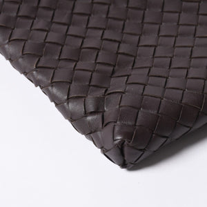 BOTTEGA VENETA ボッテガヴェネタ イントレチャート ショルダーバッグ ブラウン 美品 中古 4a000869