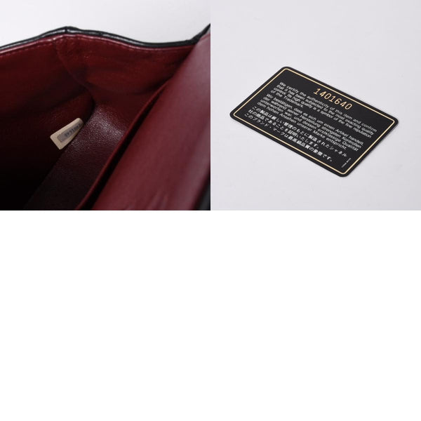 CHANEL Chanel Matelasse 23 W Flap W Chain Shoulder Bag No. 1 Coco Mark Lambskin Black Gold Good Condition Used 4a001123
