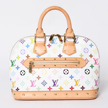 画像をギャラリービューアに読み込む, 極美品 LOUIS VUITTON ルイヴィトン アルマ ハンドバッグ M92647 モノグラム マルチカラー ホワイト 村上隆 中古 4a001068
