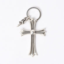 画像をギャラリービューアに読み込む, CHROME HEARTS クロムハーツ Large Cross Key Ring ラージクロス ダガー キーリング シルバー 美品 中古 4a000957