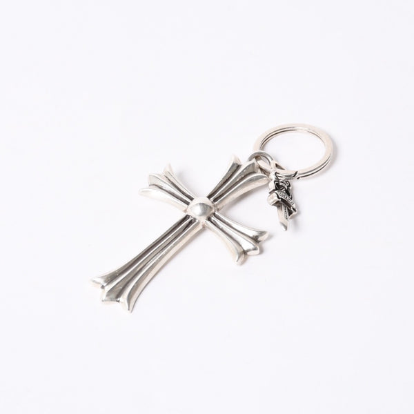 CHROME HEARTS クロムハーツ Large Cross Key Ring ラージクロス ダガー キーリング シルバー 美品 中古 4a000957
