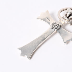 CHROME HEARTS クロムハーツ Large Cross Key Ring ラージクロス ダガー キーリング シルバー 美品 中古 4a000957